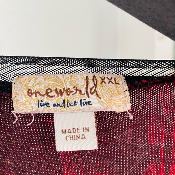 One World Women’s XXL Shark Bite Hem Top, Long Tunic - Picture 4 of 4